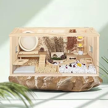 【★まあか★】新品 ハムスターケージ ゲージ ハウス 快適 飼育 扉 解放 Amazon | ハムスターケージ 巣箱 飼育ケージ ハムスターハウス